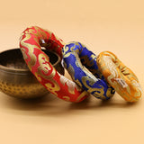 Nepal Handmade Singing Bowl Mat Hot Coffee Pot Mat Cloth Craft Figurines Round Shape Desktop Insulation Pad Buddhist Temple Use