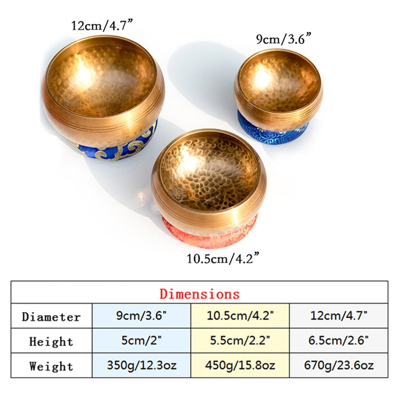 Nepalese Bowl, Singing Bowl, Manual Metal Bowl, Buddha Bowl, Religious Bowl, Tibetan Meditation Bowl for Singing Buddha Sound
