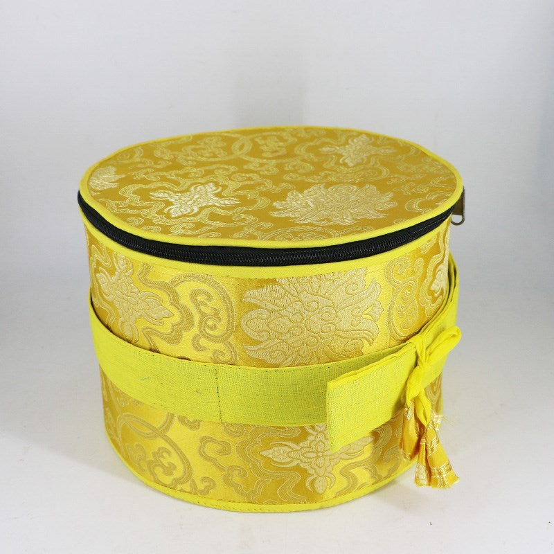 Nepalese Handmade Singing Bowl Gift Box Buddhist Utensils Storage Cloth Package Tibet Bowl Bag Red Blue Yellow Random Color