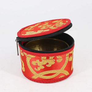 Nepalese Handmade Singing Bowl Gift Box Buddhist Utensils Storage Cloth Package Tibet Bowl Bag Red Blue Yellow Random Color