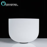 New 10Inch White Color C D E F G A B Meditation Frosted Quartz Crystal Singing Bowl 10'' Yoga Sound Healing