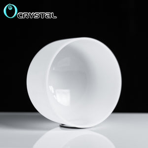 New 10Inch White Color C D E F G A B Meditation Frosted Quartz Crystal Singing Bowl 10'' Yoga Sound Healing