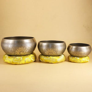 New Arrival Himalayan Tibetan Buddist Art Singing Bowls with striker and Cushion