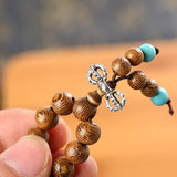 New Brand 108 *8mm/108*6mm Wenge Prayer Beads Tibetan Buddhist Mala Buddha Bracelet Rosary Wooden Bangle Jewelry