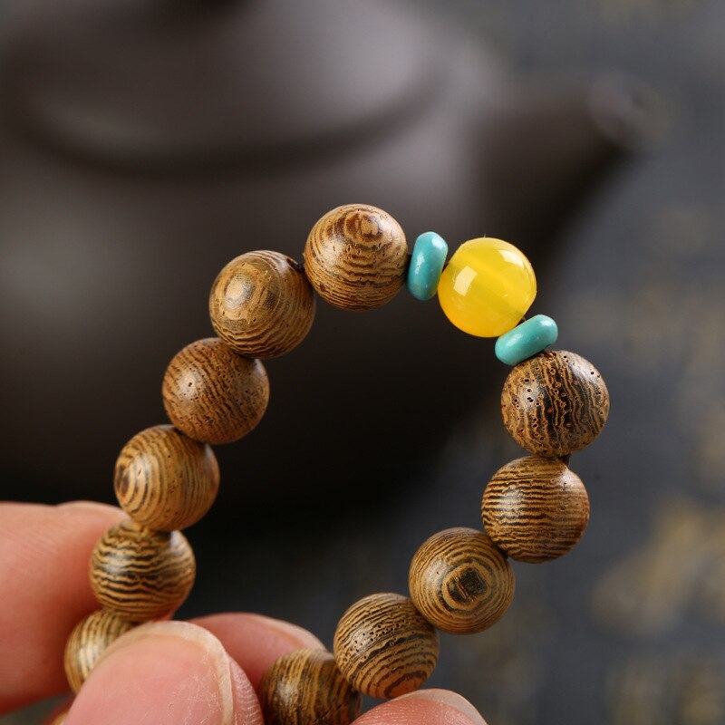 New Brand 108 *8mm/108*6mm Wenge Prayer Beads Tibetan Buddhist Mala Buddha Bracelet Rosary Wooden Bangle Jewelry
