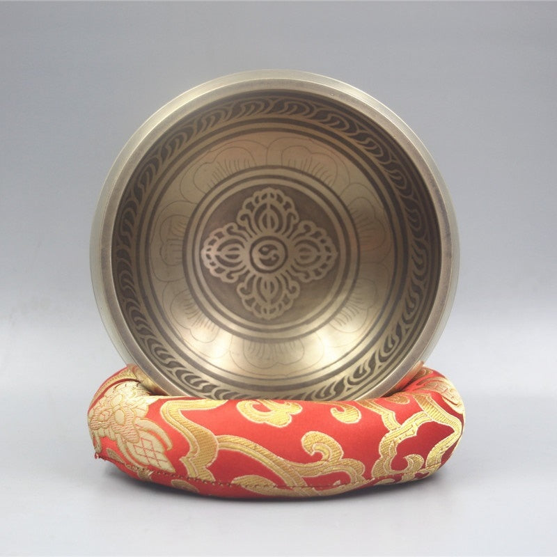 Professional Ode Buddhist Sound Bowl Nepal Handmade Brass Singing Bowl Yoga SPA Sound Therapy To The Bowl Bronze Chime Decor