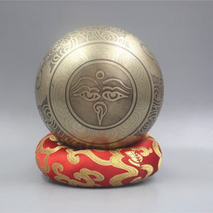 Professional Ode Buddhist Sound Bowl Nepal Handmade Brass Singing Bowl Yoga SPA Sound Therapy To The Bowl Bronze Chime Decor