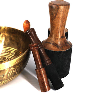 Religion Mallet Stick Tibetan Buddhist Therapy Dharma Chanting Sound Copper Nepalese Meditation Monks Decorative Singing Bowl