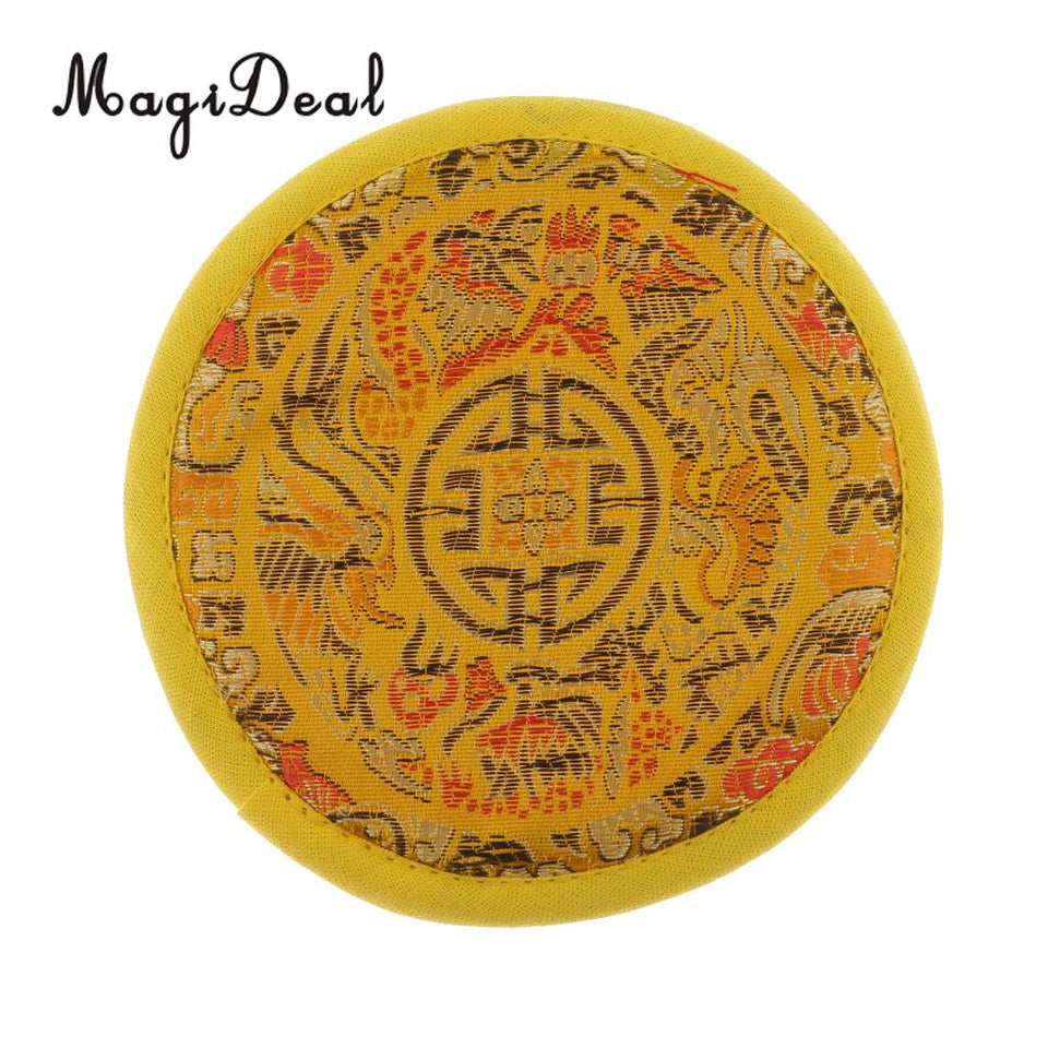 Round Cloth Tibetan Singing Bowl Cushion Pillow for Dharma Diameter -12cm