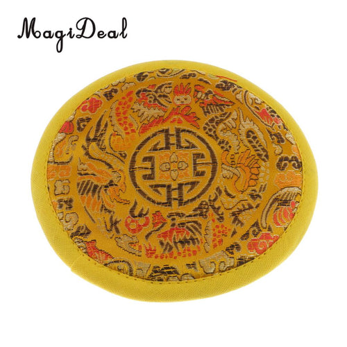 Round Cloth Tibetan Singing Bowl Cushion Pillow for Dharma Diameter -12cm