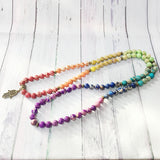 Ruberthen Fashion Design 7 Chakra Regalite Beads Bracelet Brass Ohm Charm Yoga Bracelet 108  Mala Energy Balance Jewelry