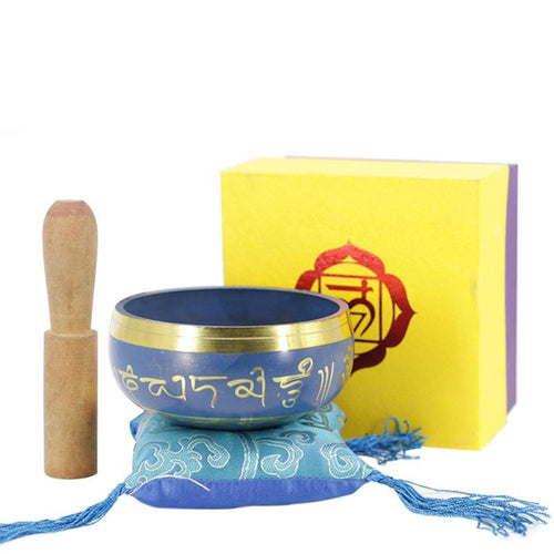 Sacred Dharma Monks Lama Tibetan Singing Bowl Set Decorative-wall-dishes Spiritual Gift Stress Anxiety Relief Bowl