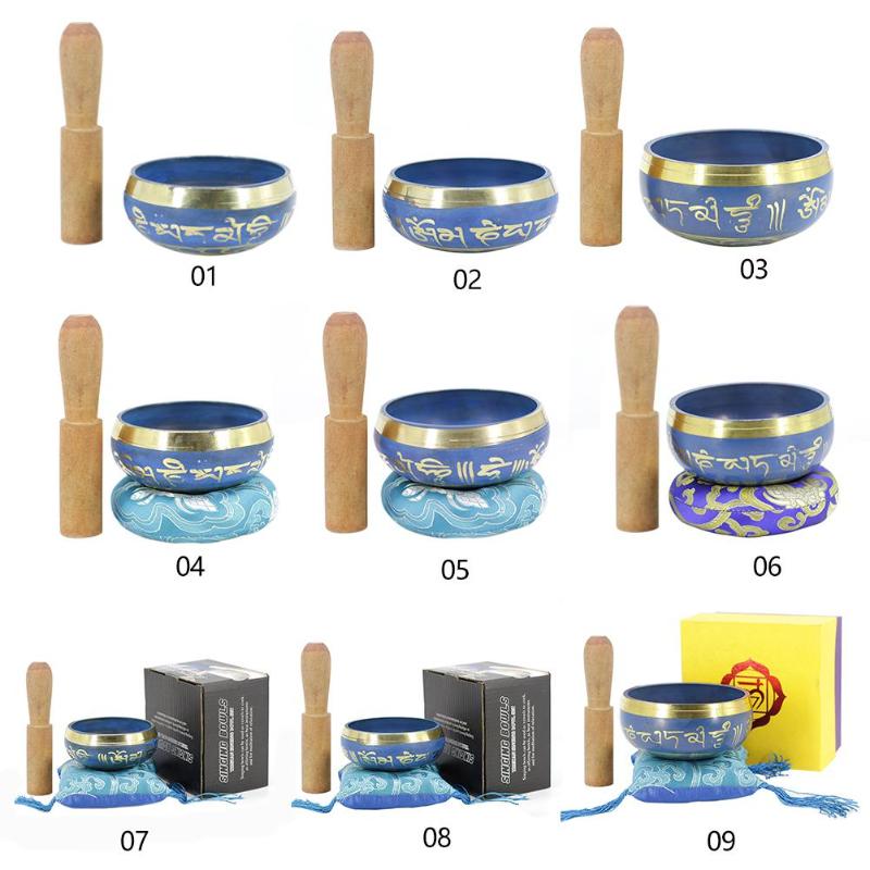Sacred Dharma Monks Lama Tibetan Singing Bowl Set Decorative-wall-dishes Spiritual Gift Stress Anxiety Relief Bowl