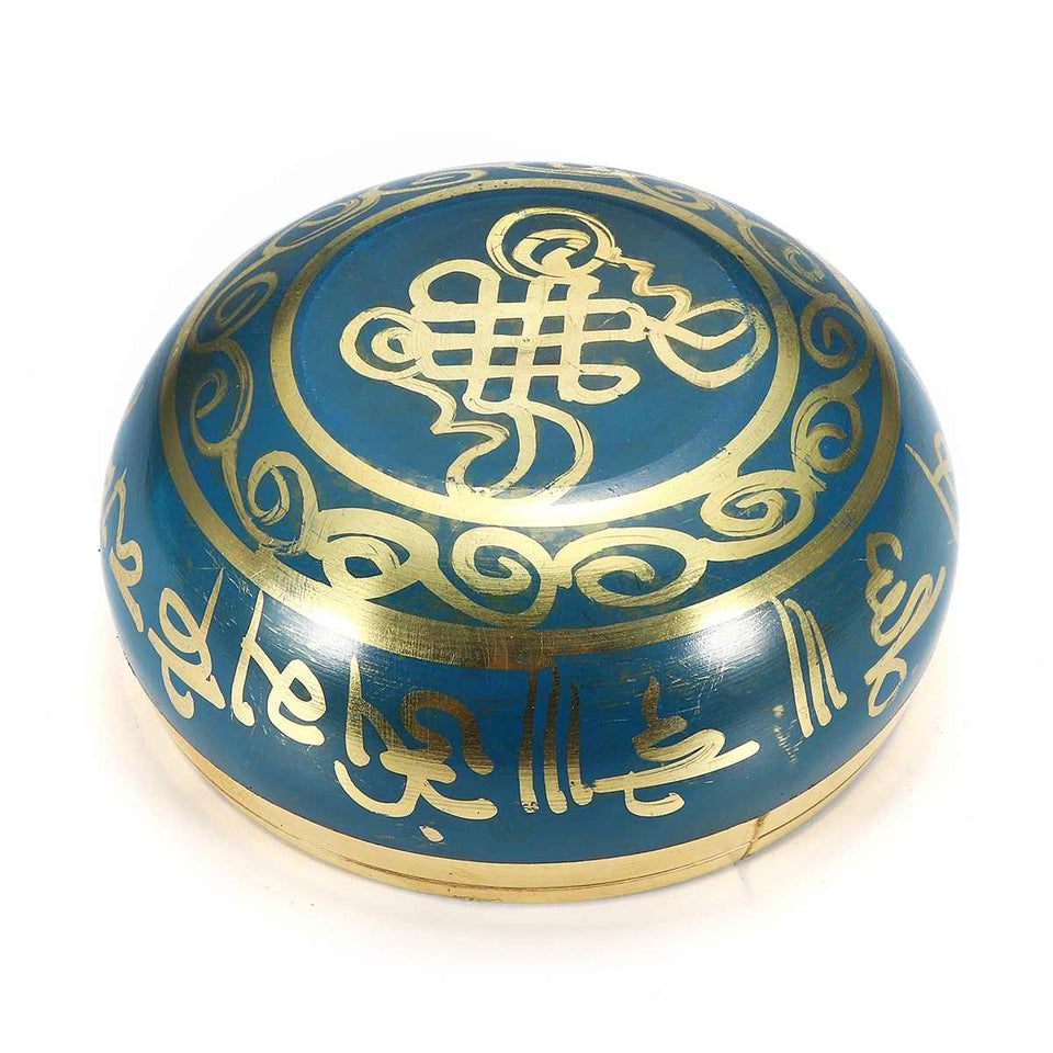 Singing Bowl Chakra Meditation 8.5cm Tibetan Buddhism Yoga Healing Relaxation Low Frequency Sound Deep into Body Core For Yoga