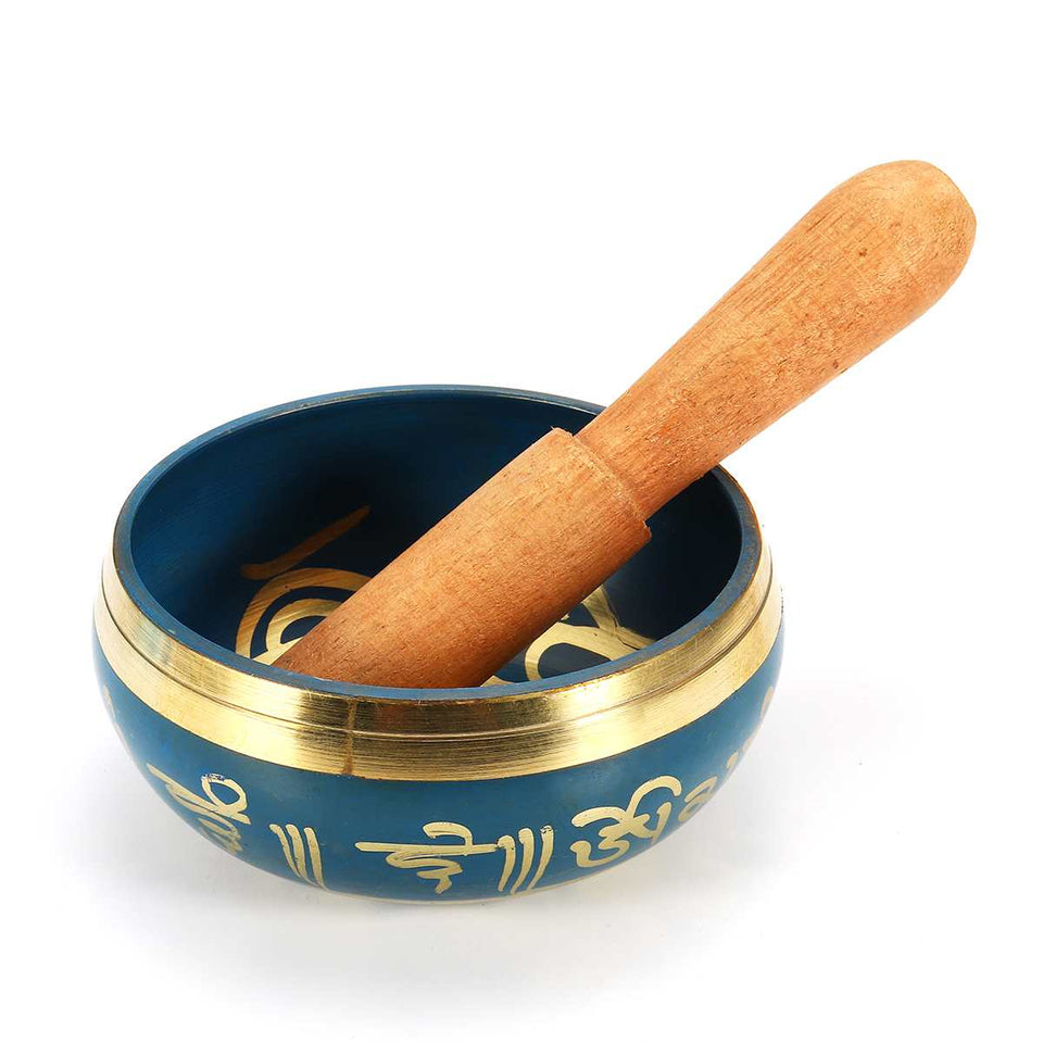 Singing Bowl Chakra Meditation 8.5cm Tibetan Buddhism Yoga Healing Relaxation Low Frequency Sound Deep into Body Core For Yoga