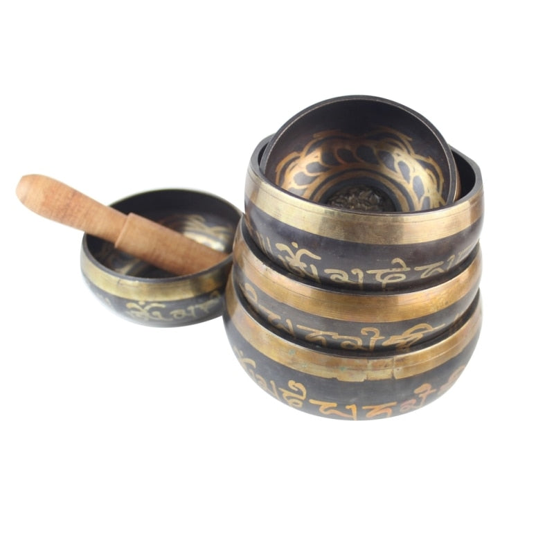 Singing Bowl Set For Relaxation Healing Decorative Plate Buddha Sound Nepal Yoga Meditation Therapy Buddha Sound Tibetan bowl