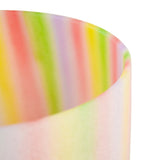 TOPFUND F note Heart Chakra Rainbow Colored Frosted Quartz Crystal Singing Bowl 8''