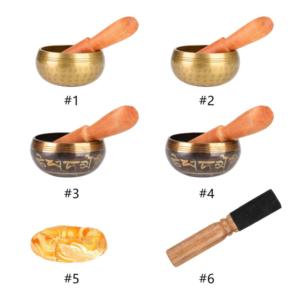 Tibetan Bowl Copper Buddhism Singing Bowls Handmade Decorative-wall-dishes for Meditation Yoga Buddhism Gifts Home Decor Crafts