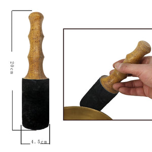 Tibetan Bowl Leather stick Hammer Mallet Stick Wood Handle Tibetan Buddhist Meditation Singing Bowl Accessory 8-25cm