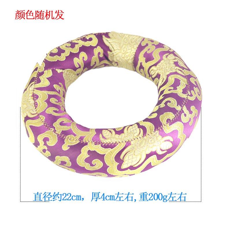 Tibetan Bowl Mat Hand-stitched Brocade Mat Singing Bowl Base Tibetan Buddhist Meditation Singing Bowl Accessory 8-22cm