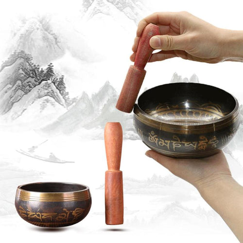 Tibetan Bowl Set Sacred Dharma Monks Lama Tibetan Singing Bowl Decorative-wall-dishes Plates Home Decorative Wall Dishes