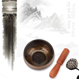 Tibetan Bowl Set Sacred Dharma Monks Lama Tibetan Singing Bowl Decorative-wall-dishes Plates Home Decorative Wall Dishes