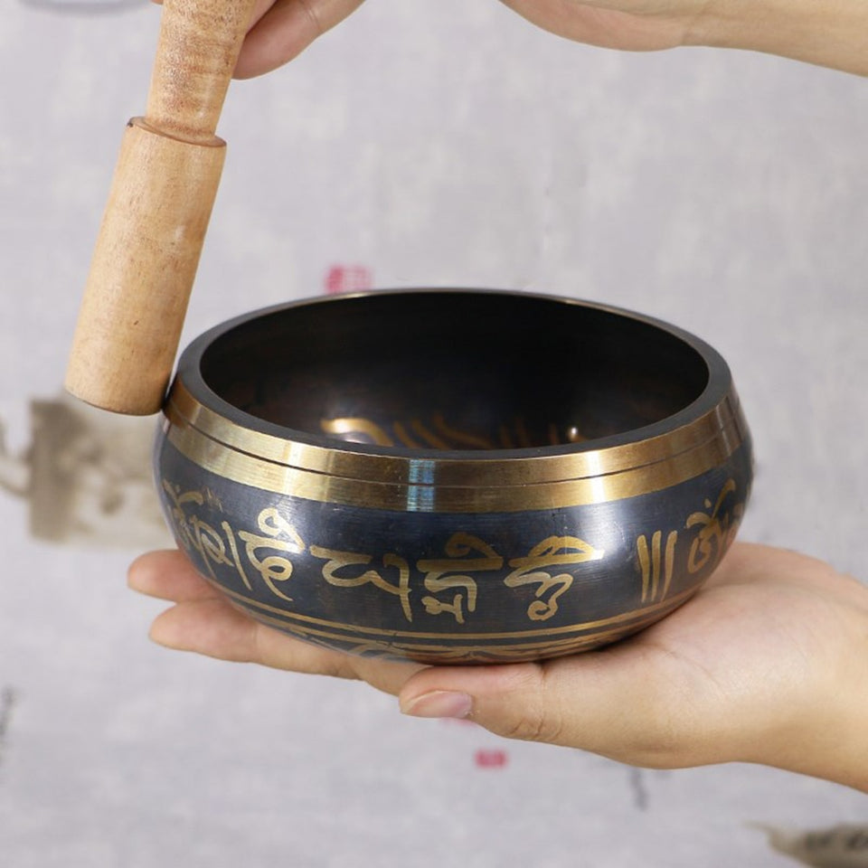 Tibetan Bowl Sing Bowl Nepalese Buddhist Tibetan Chanting Yoga Meditation Bowl Buddhist Sound Therapy Bowl Copper Religion Carft