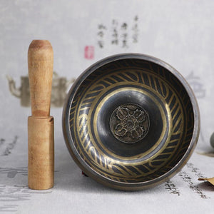 Tibetan Brass Singing Bowl Bell Meditation Tibetan Chakra Yoga Hand Bowl Buddhism Massage Meditation Percussion Instrument
