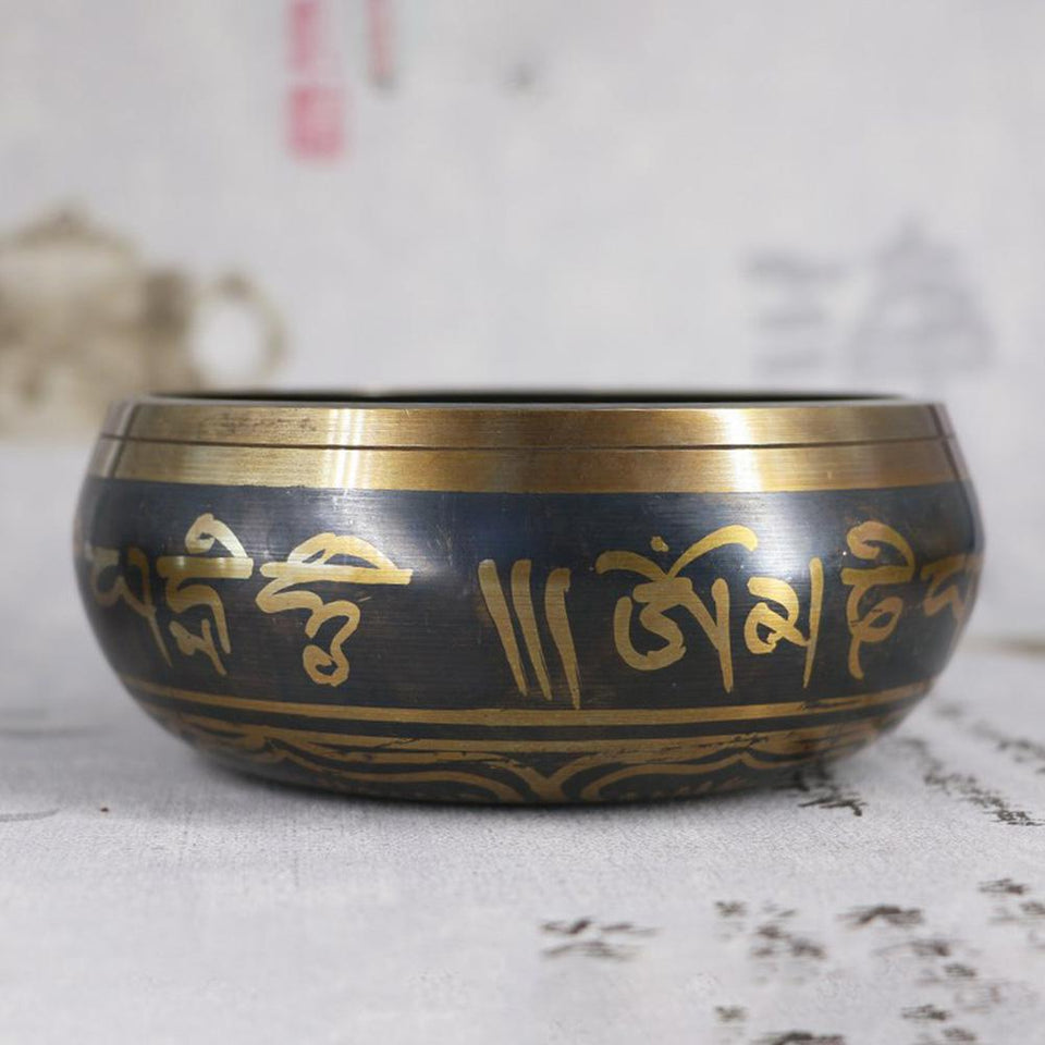 Tibetan Brass Singing Bowl Bell Meditation Tibetan Chakra Yoga Hand Bowl Buddhism Massage Meditation Percussion Instrument