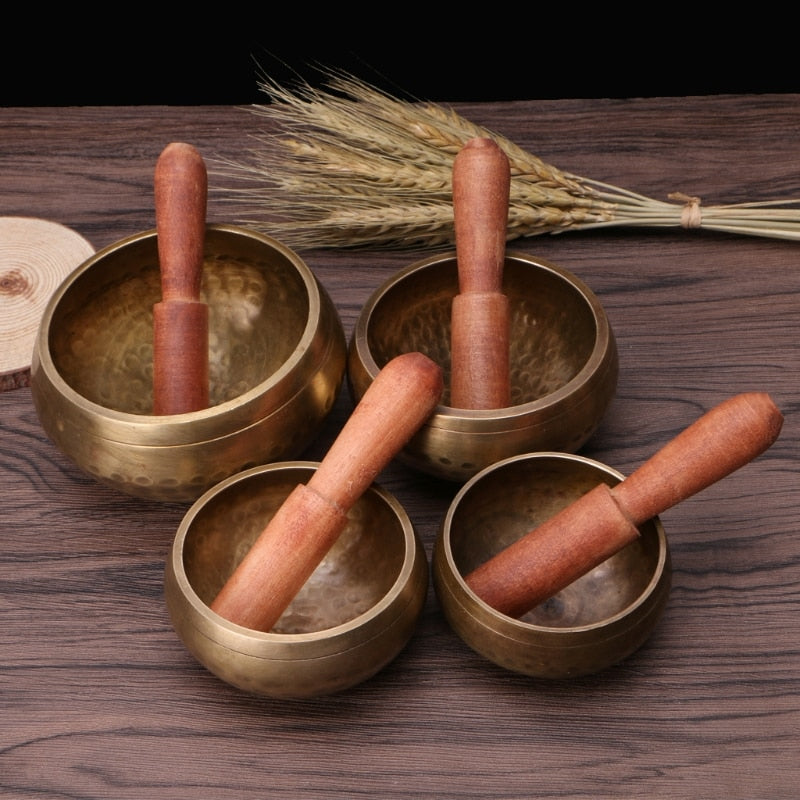 Tibetan Buddhism Singing Bowl Hand Hammered Yoga Copper Chakra Meditation Gift Religion Belief Buddhist supplies Home Decoration