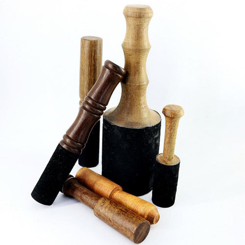 Tibetan Buddhist Chanting Singing Bowl Stick Monks Copper Bowl Leather Hammer Mallet Wood Handle Meditation Singing Stick #20