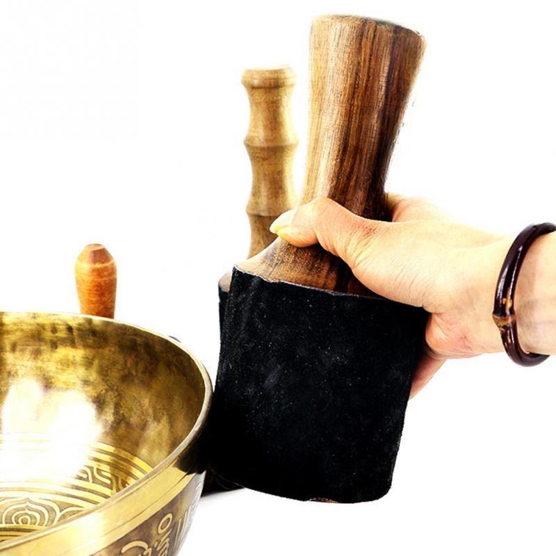 Tibetan Buddhist Chanting Singing Bowl Stick Monks Copper Bowl Leather Hammer Mallet Wood Handle Meditation Singing Stick #20