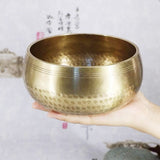 Tibetan Meditation Handmade Singing Bowl Tibetan Buddhist Brass Singing Bowl Sounds Bell For Yoga Healing Spiritual Gifts GU26
