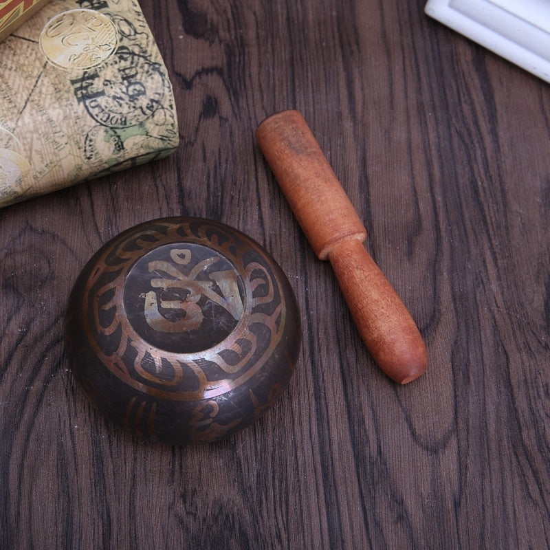 Tibetan Singing Bowl Buddhism Hand Hammered Yoga Copper Chakra Meditation Gift