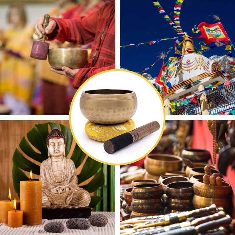 Tibetan Singing Bowl Decorative Wall Dishes Home Buddhism Decoration Decorative Sacrifice Sacred Dharma Monks Lama Nepal