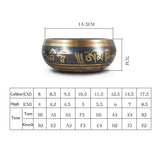 Tibetan Singing Bowl Decorative-wall-dishes Home Decoration Decorative Xizang Sacrifice Sacred Dharma Monks Lama