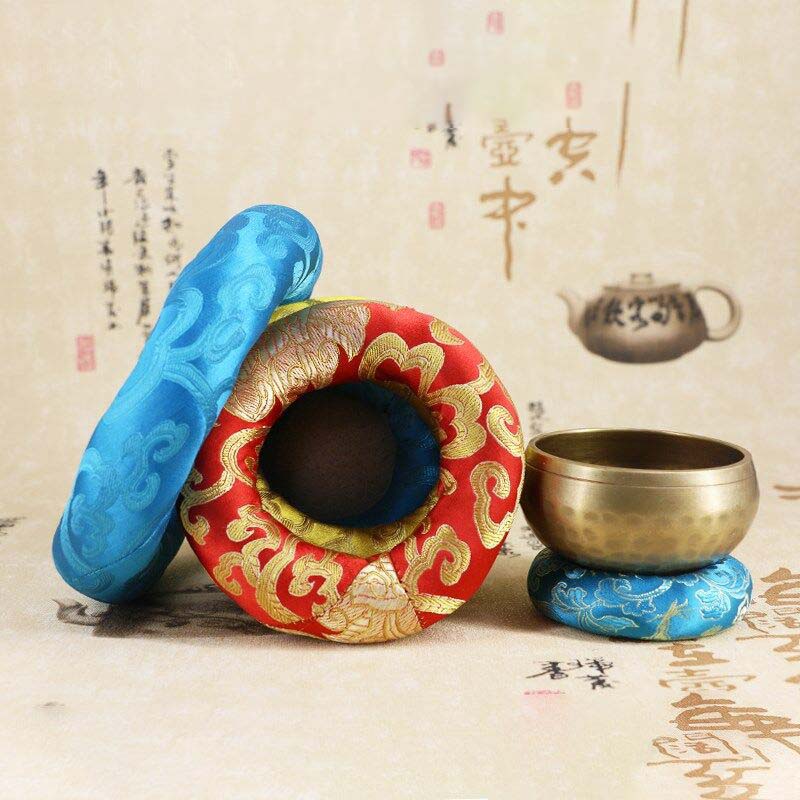 Tibetan Singing Bowl Mat Hand Hammered Yoga Singing Meditation Bowl Mat Buddhism Gift Home Decorative Crafts