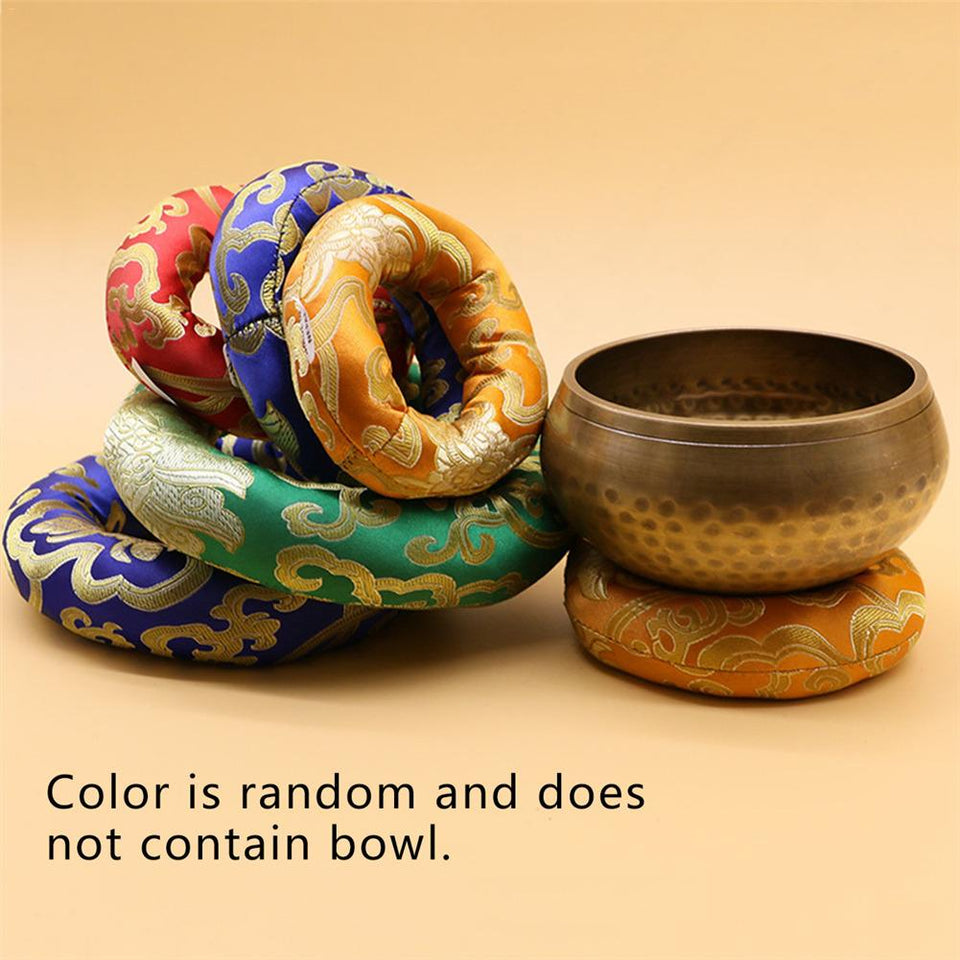 Tibetan Singing Bowl Mat Himalayan Hand Hammered Chakra Meditation Religion Belief Buddhist Supplies Home Decoration S2