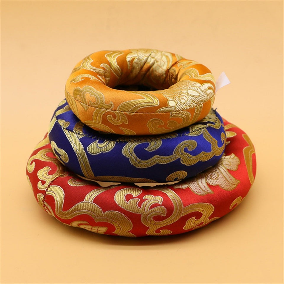 Tibetan Singing Bowl Mat Himalayan Hand Hammered Chakra Meditation Religion Belief Buddhist Supplies Home Decoration S2