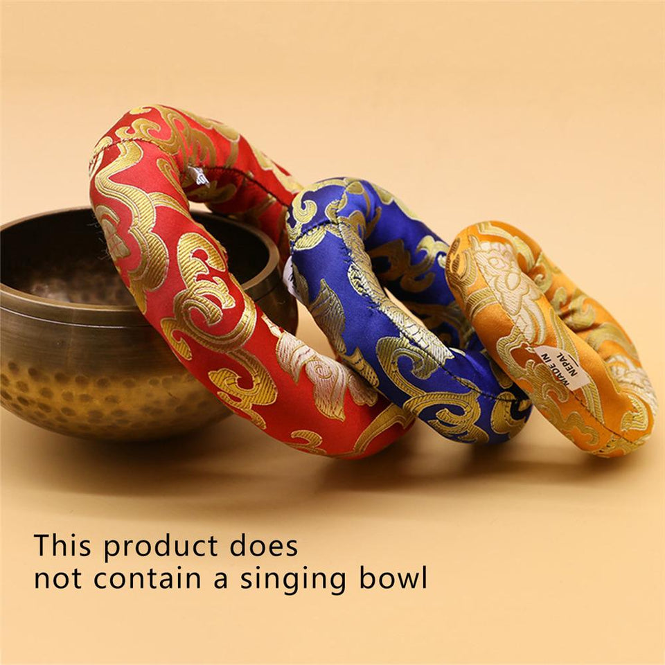 Tibetan Singing Bowl Mat Himalayan Hand Hammered Chakra Meditation Religion Belief Buddhist Supplies Home Decoration S2
