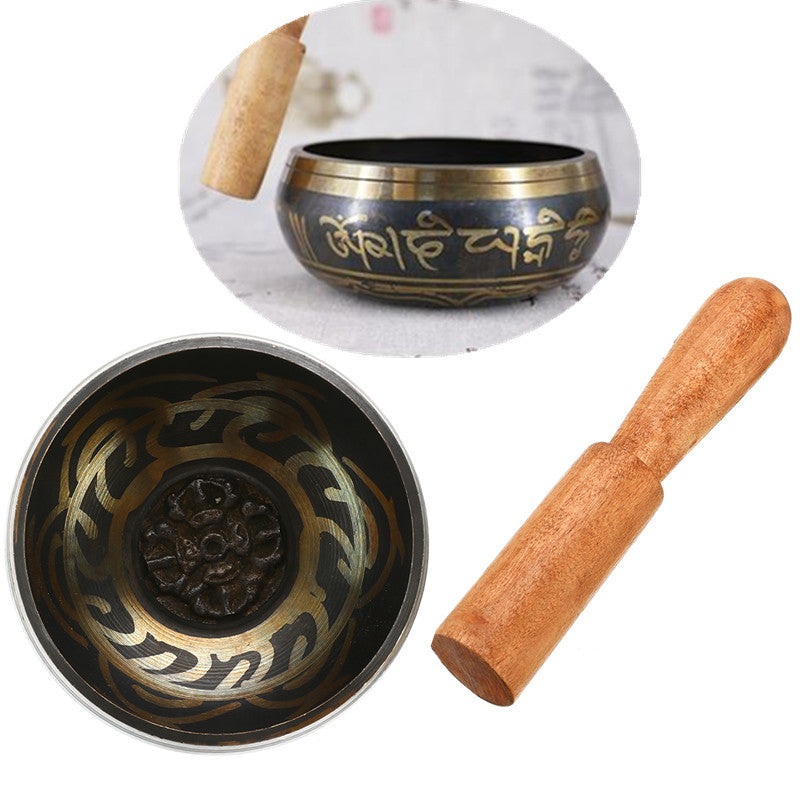 Tibetan Singing Bowl Meditation Buddhism Bell Hand Hammered Buddhist Brass Bowl Yoga Copper Chakra Healing Spiritual Gift
