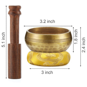 Tibetan Singing Bowl Nepalese Buddha Meditation Bowl Kits With Mallet Sticker Cushion For Chakra Healing Prayer Yoga Relaxation