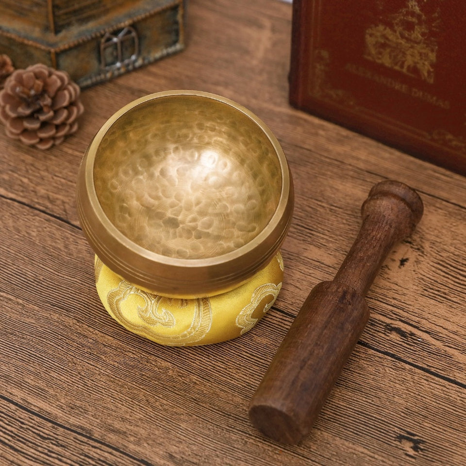 Tibetan Singing Bowl Nepalese Buddha Meditation Bowl Kits With Mallet Sticker Cushion For Chakra Healing Prayer Yoga Relaxation