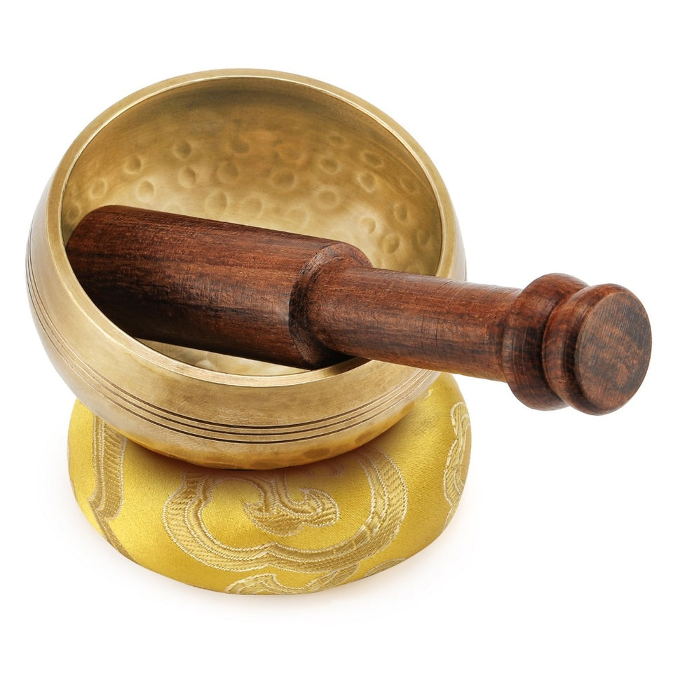 Tibetan Singing Bowl Nepalese Buddha Meditation Bowl Kits With Mallet Sticker Cushion For Chakra Healing Prayer Yoga Relaxation