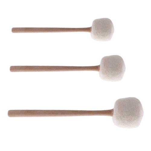 Tibetan Singing Bowl Striker Handmade Felted Wooden Mallet, 3 Size