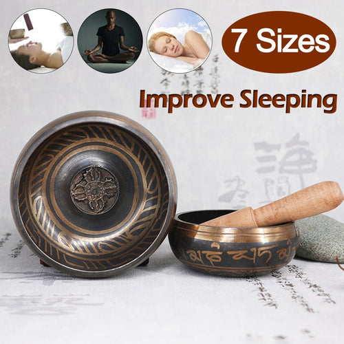 Tibetan Yoga Meditation Buddhist Sound Therapy Bowl  Nepalese Buddhist scriptures Tibetan Bowl Sing Bowl Sound therapy