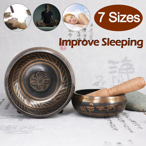 Tibetan Yoga Meditation Buddhist Sound Therapy Bowl  Nepalese Buddhist scriptures Tibetan Bowl Sing Bowl Sound therapy