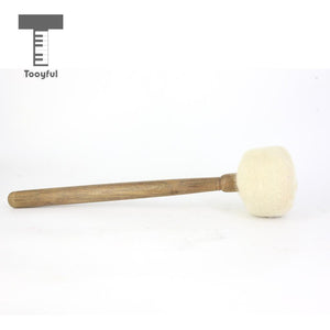 Tooyful Handmade Wool Felt Hammer Mallet Stick Wood Handle Tibetan Buddhist Meditation Singing Bowl Accessory 29cm/11.41inch