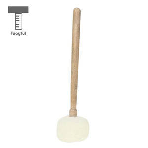 Tooyful Handmade Wool Felt Hammer Mallet Stick Wood Handle Tibetan Buddhist Meditation Singing Bowl Accessory 29cm/11.41inch