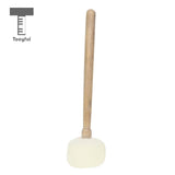 Tooyful Handmade Wool Felt Hammer Mallet Stick Wood Handle Tibetan Buddhist Meditation Singing Bowl Accessory 29cm/11.41inch